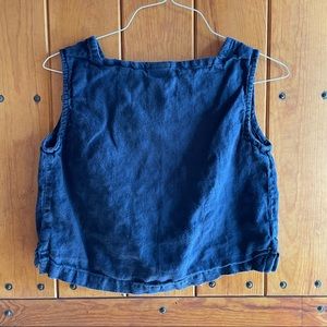 Eileen Fisher Black Linen Tank